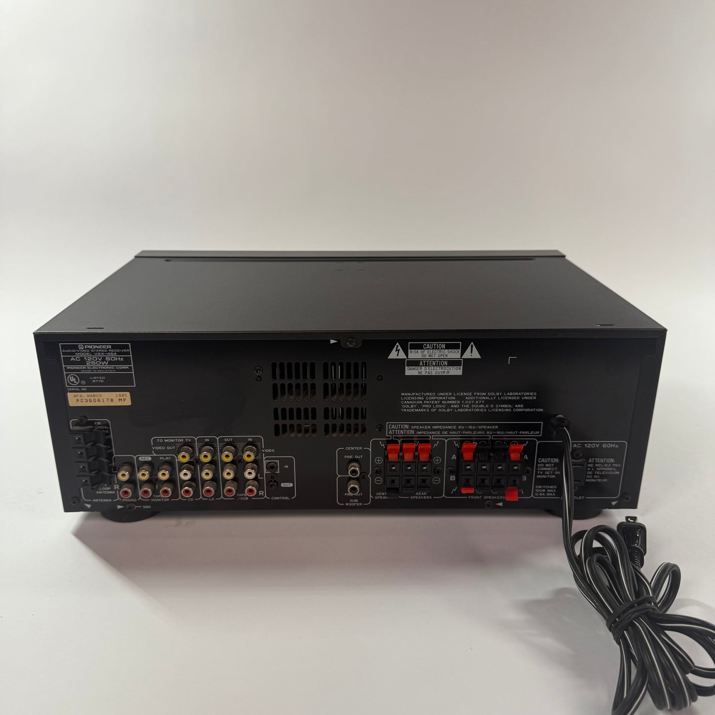 Pioneer VSX-454 110 watts 5.1-channel AV receiver