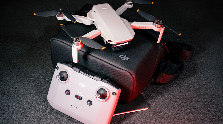 DJI drone displayed for resale evaluation at PayMore Roswell
