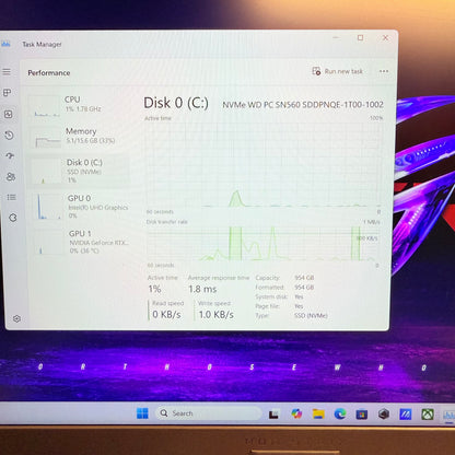 ASUS ROG Strix G G614J 16" I7-13650HX 2.6GHz 16GB RAM 1TB SSD GeForce RTX 4060