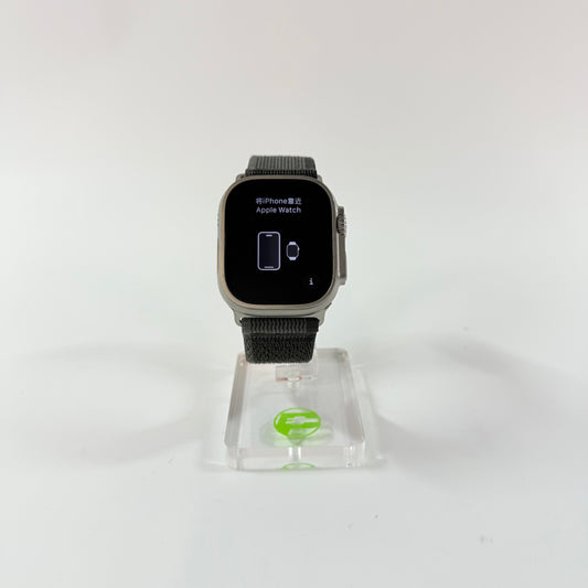 Unlocked Apple Watch Ultra 49MM Natural Titanium Black Trail Loop MQF23LL/A