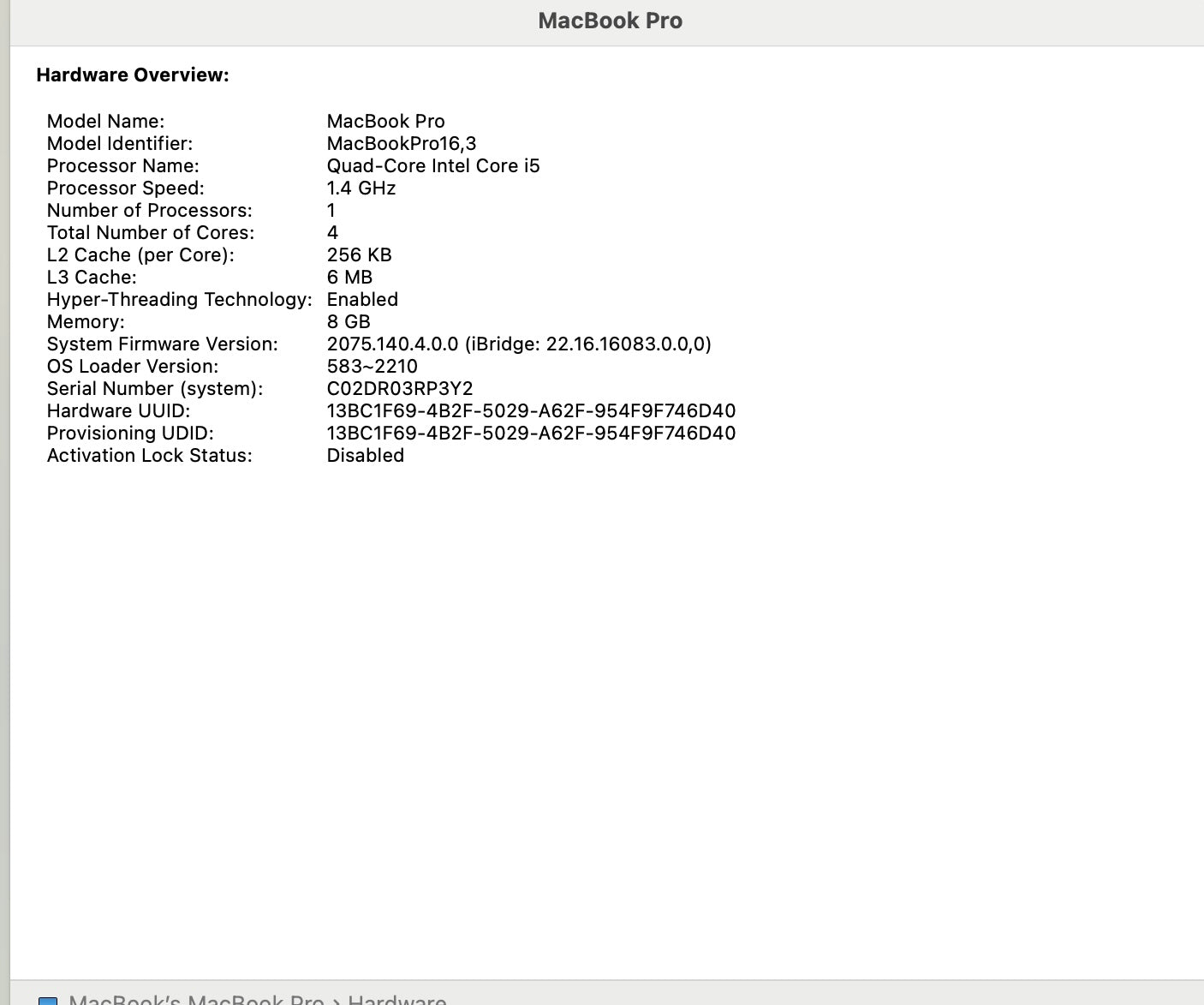 2020 Apple MacBook Air 13.3" i5 1.4GHz 8GB RAM 500GB SSD Silver A2289